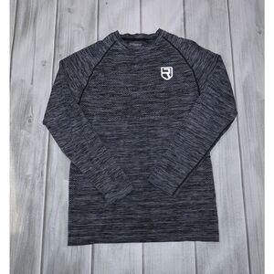 Rise Fitness Men's Softest Long Sleeve Athletic Breathable Shirt Black Size M